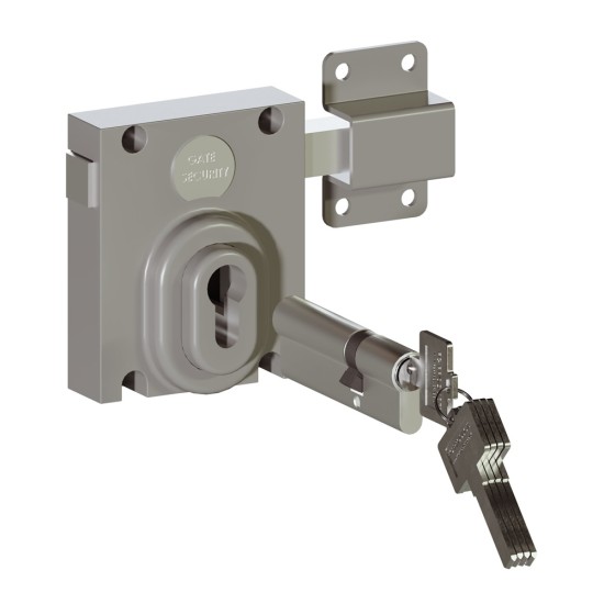 FG Sonra Long Throw Dead Lock With Double Locking Cylinder For 70mm Gates